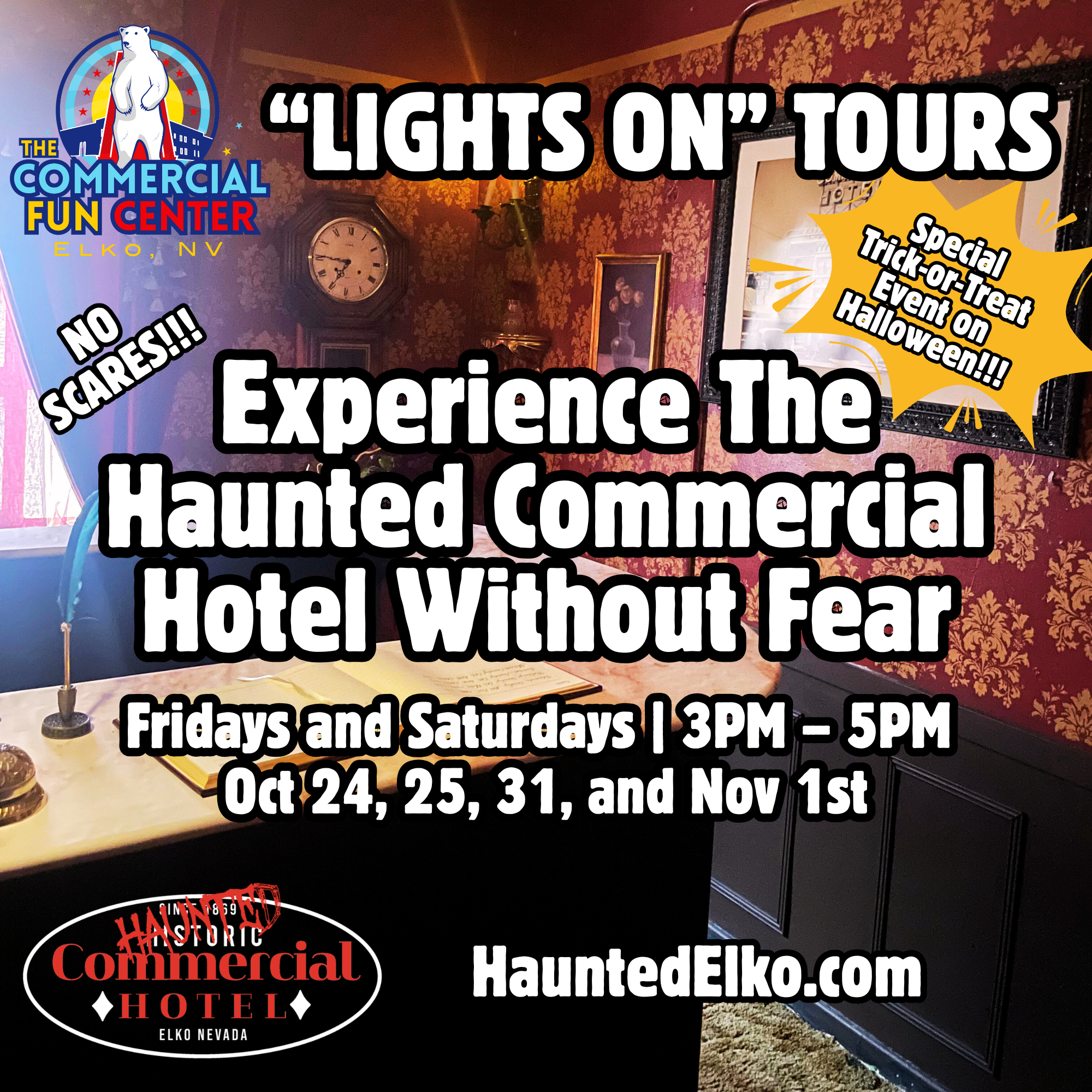 By popular request… the Haunted Commercial Hotel is opening its doors for Lights-On Tours!