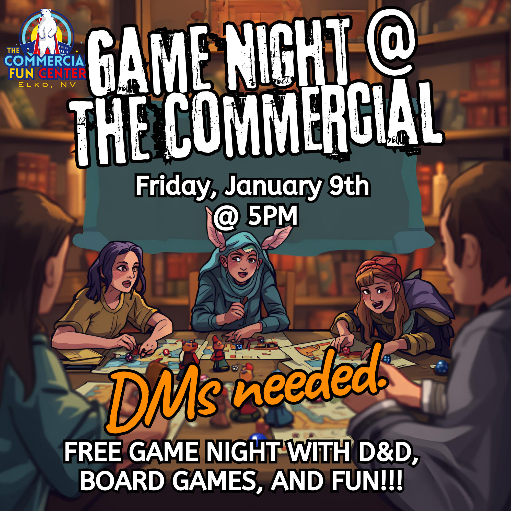 🎲 FREE GAME NIGHT — BOARD GAMES & DUNGEONS & DRAGONS 🧙‍♂️