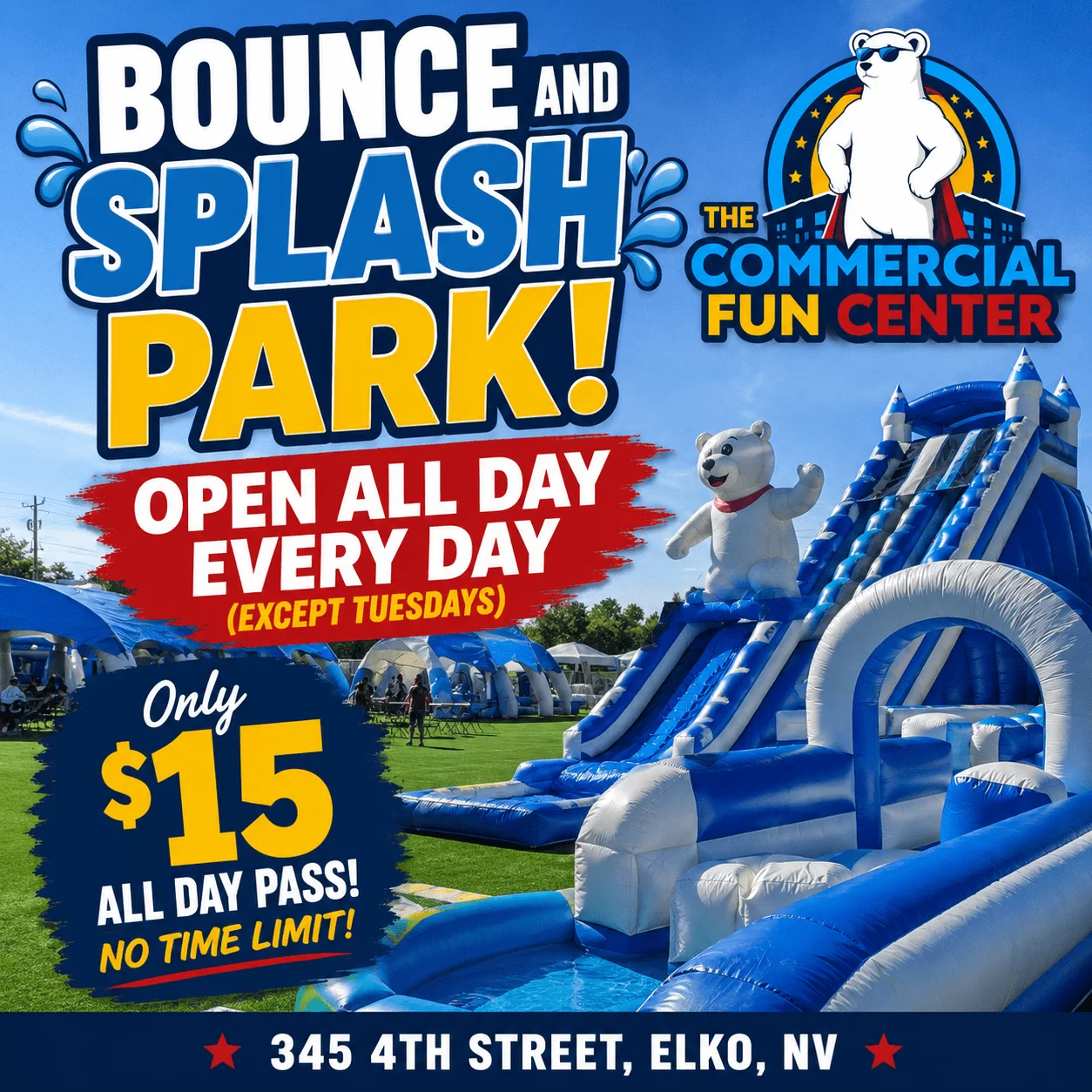 OPEN ALL SUMMER, ALL DAY!