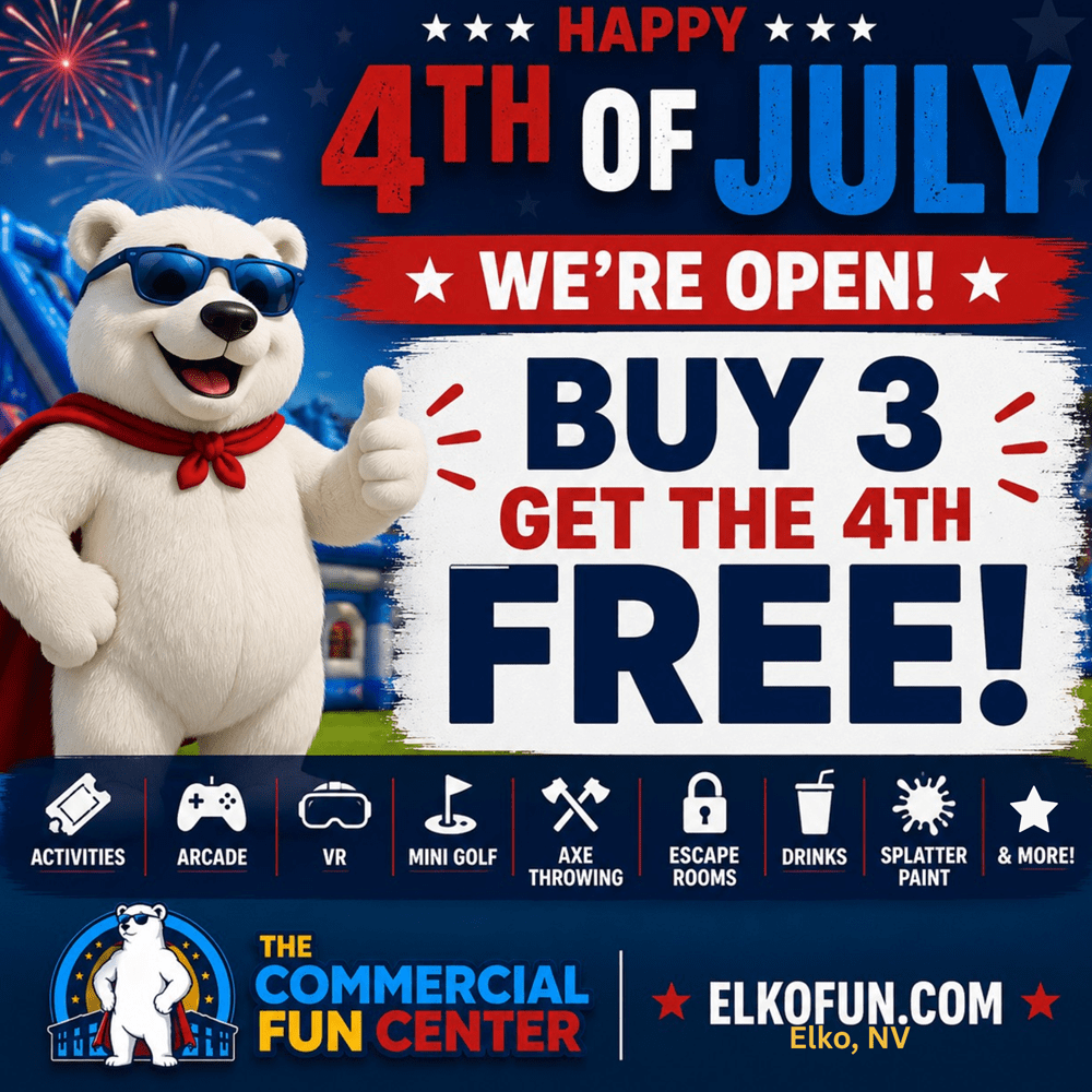 Celebrate the 4th of July at the Commercial Fun Center!